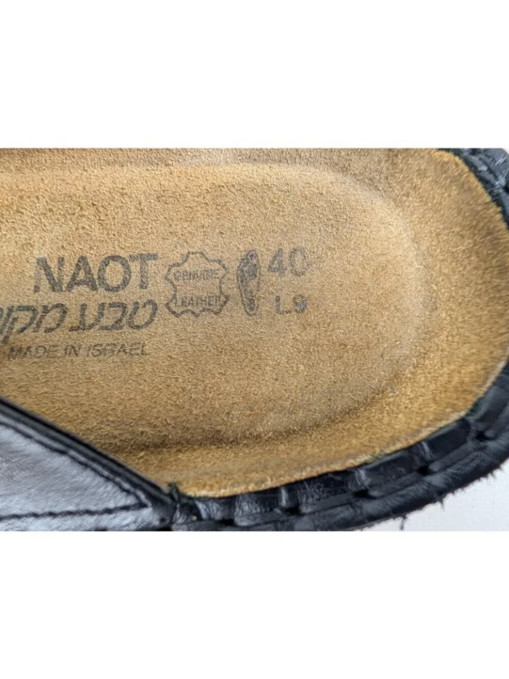 Naot Monterey sandals in black leather women's size 9